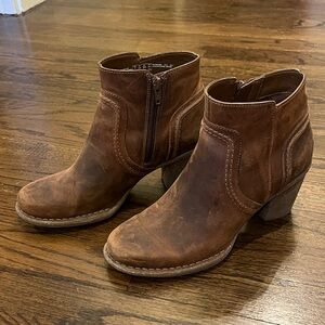 Clarks Rustic Brown Ankle Booties